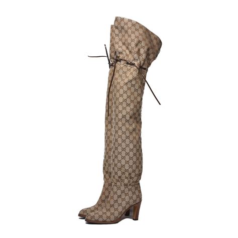 gucci black wedge boots|gucci monogram thigh high boots.